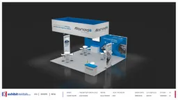20x20 Peninsula booth design by Exhibit-Rentals